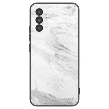 Picasee Μαύρη θήκη σιλικόνης για Samsung Galaxy A04s A047F - White marble