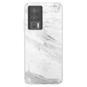 Picasee διαφανής θήκη σιλικόνης Xiaomi Poco F5 Pro 5G - White marble