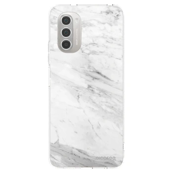 Picasee διαφανής θήκη σιλικόνης Motorola Moto G51 - White marble