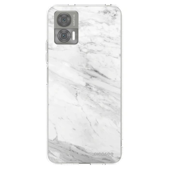 Picasee διαφανής θήκη σιλικόνης Motorola Edge 30 Neo - White marble