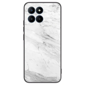 Picasee Μαύρη θήκη σιλικόνης για Honor 70 Lite - White marble