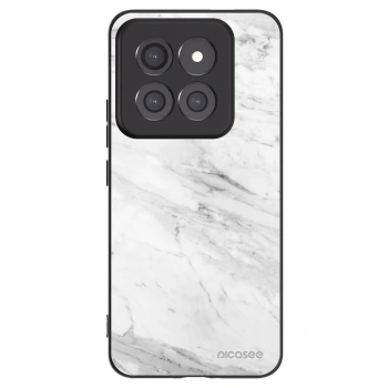 Picasee Μαύρη θήκη σιλικόνης για Xiaomi 14 Pro - White marble