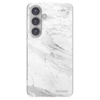 Picasee διαφανής θήκη σιλικόνης Samsung Galaxy S24 S921B 5G - White marble