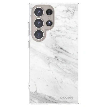 Picasee διαφανής θήκη σιλικόνης Samsung Galaxy S24 Ultra S928B 5G - White marble