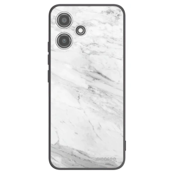 Picasee Μαύρη θήκη σιλικόνης για Xiaomi Redmi 12 5G - White marble