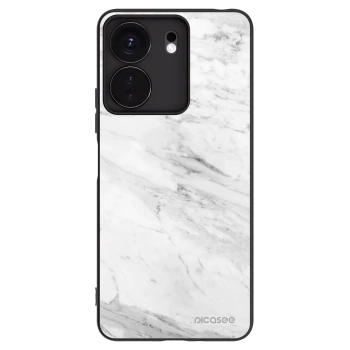 Picasee Μαύρη θήκη σιλικόνης για Xiaomi Redmi 13C 4G - White marble
