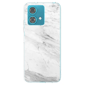 Picasee διαφανής θήκη σιλικόνης Motorola Edge 40 Neo - White marble