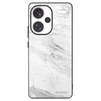 Picasee Μαύρη θήκη σιλικόνης για Xiaomi Redmi Note 13 Pro+ 5G - White marble