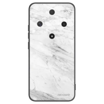 Picasee Μαύρη θήκη σιλικόνης για Honor Magic6 Lite 5G - White marble