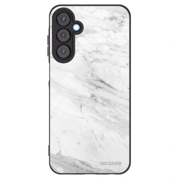 Picasee Μαύρη θήκη σιλικόνης για Samsung Galaxy A25 A256B 5G - White marble