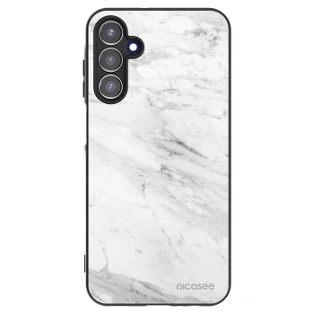Picasee Μαύρη θήκη σιλικόνης για Samsung Galaxy A15 A156B 5G - White marble