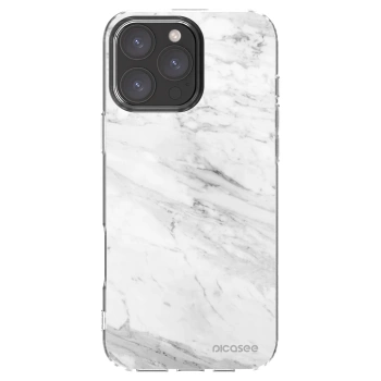 Picasee διαφανής θήκη σιλικόνης Apple iPhone 16 Pro Max - White marble
