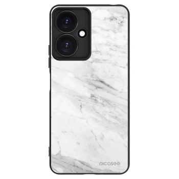 Picasee Μαύρη θήκη σιλικόνης για Xiaomi Redmi 13C 5G - White marble