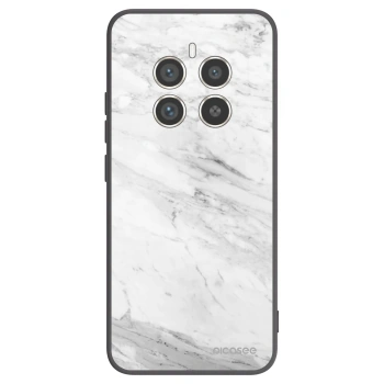 Picasee Μαύρη θήκη σιλικόνης για Realme 12 Pro 5G - White marble