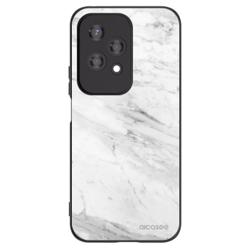 Picasee Μαύρη θήκη σιλικόνης για Honor 200 Lite - White marble