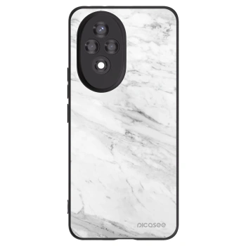 Picasee Μαύρη θήκη σιλικόνης για Honor 200 5G - White marble