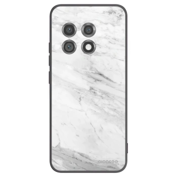 Picasee Μαύρη θήκη σιλικόνης για OnePlus 11 5G - White marble