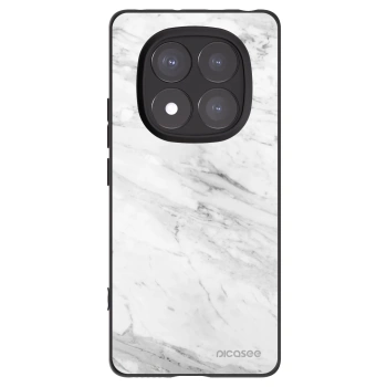 Picasee Μαύρη θήκη σιλικόνης για Xiaomi Redmi Note 14 Pro+ 5G - White marble