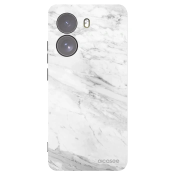 Picasee Μαύρη θήκη σιλικόνης για Xiaomi Poco X7 - White marble