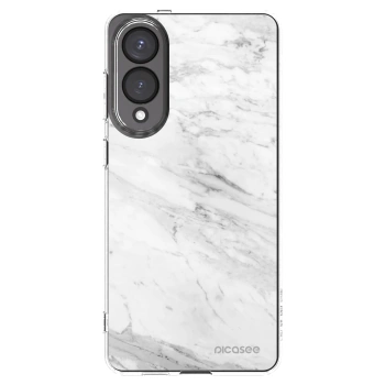 Picasee διαφανής θήκη σιλικόνης Samsung Galaxy S25 Edge 5G - White marble