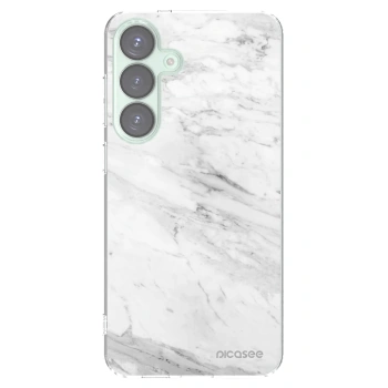 Picasee διαφανής θήκη σιλικόνης Samsung Galaxy S25+ 5G - White marble