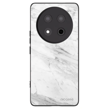 Picasee Μαύρη θήκη σιλικόνης για Honor Magic7 Lite 5G - White marble