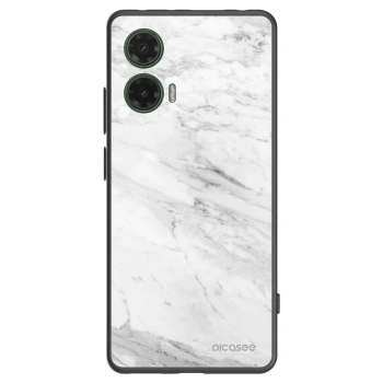 Picasee Μαύρη θήκη σιλικόνης για Motorola Moto G35 5G - White marble