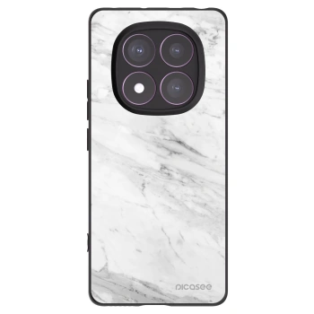 Picasee Μαύρη θήκη σιλικόνης για Xiaomi Redmi Note 14 Pro 4G - White marble