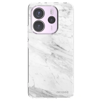 Picasee διαφανής θήκη σιλικόνης Xiaomi Redmi Note 14 4G - White marble