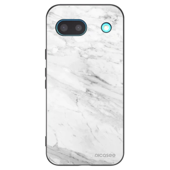 Picasee Μαύρη θήκη σιλικόνης για Google Pixel 8 - White marble
