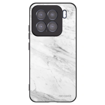 Picasee Μαύρη θήκη σιλικόνης για Xiaomi 15 - White marble