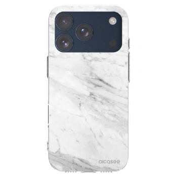 Picasee διαφανής θήκη σιλικόνης Apple iPhone 17 Pro - White marble