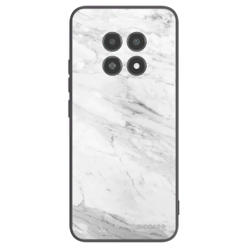 Picasee Μαύρη θήκη σιλικόνης για Realme 12X - White marble
