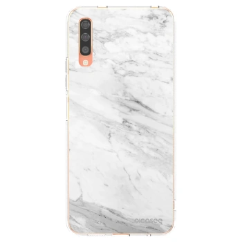 Picasee διαφανής θήκη σιλικόνης Samsung Galaxy A70 A705F - White marble