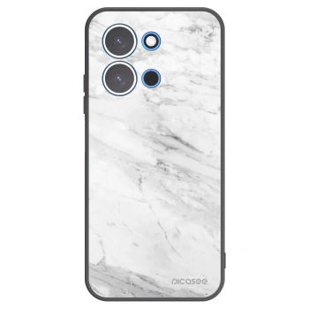 Picasee Μαύρη θήκη σιλικόνης για Xiaomi Redmi 15C 4G - White marble