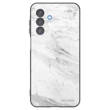 Picasee Μαύρη θήκη σιλικόνης για Samsung Galaxy A17 5G - White marble