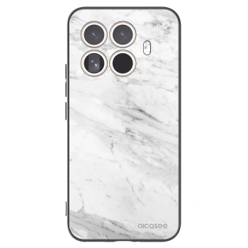 Picasee Μαύρη θήκη σιλικόνης για Xiaomi 15T Pro - White marble