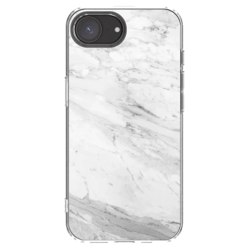 Picasee διαφανής θήκη σιλικόνης Apple iPhone 17e - White marble