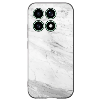 Picasee Μαύρη θήκη σιλικόνης για Xiaomi 17 - White marble