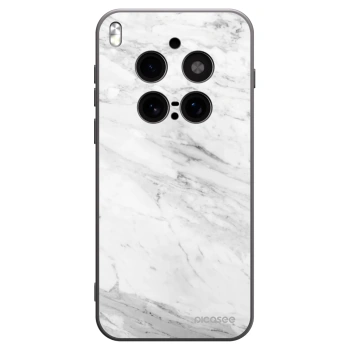 Picasee Μαύρη θήκη σιλικόνης για Vivo X300 Pro - White marble
