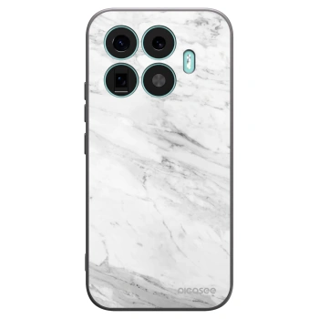Picasee Μαύρη θήκη σιλικόνης για Xiaomi 17T - White marble
