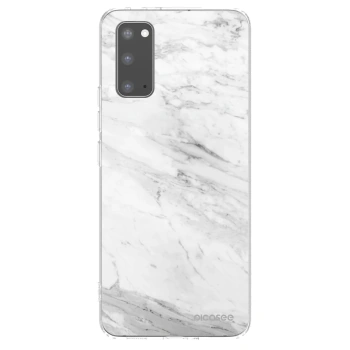 Picasee διαφανής θήκη σιλικόνης Samsung Galaxy S20 G980F - White marble