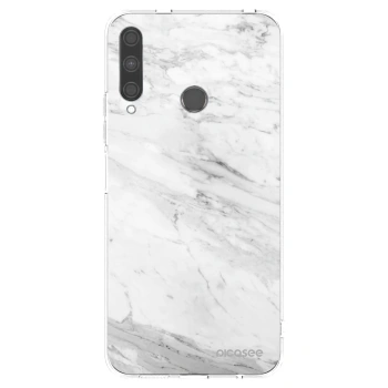 Picasee διαφανής θήκη σιλικόνης Huawei P40 Lite E - White marble