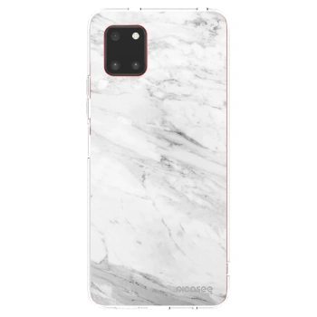 Picasee διαφανής θήκη σιλικόνης Samsung Galaxy Note 10 Lite N770F - White marble