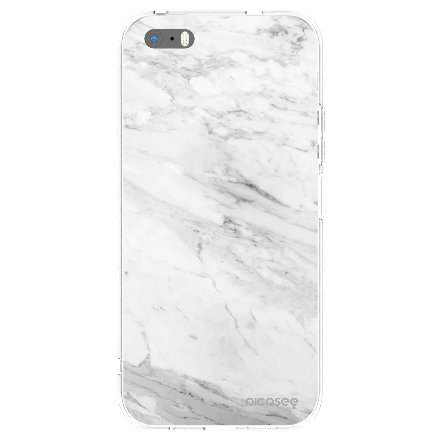 Picasee διαφανής θήκη σιλικόνης Apple iPhone 5/5S/SE - White marble