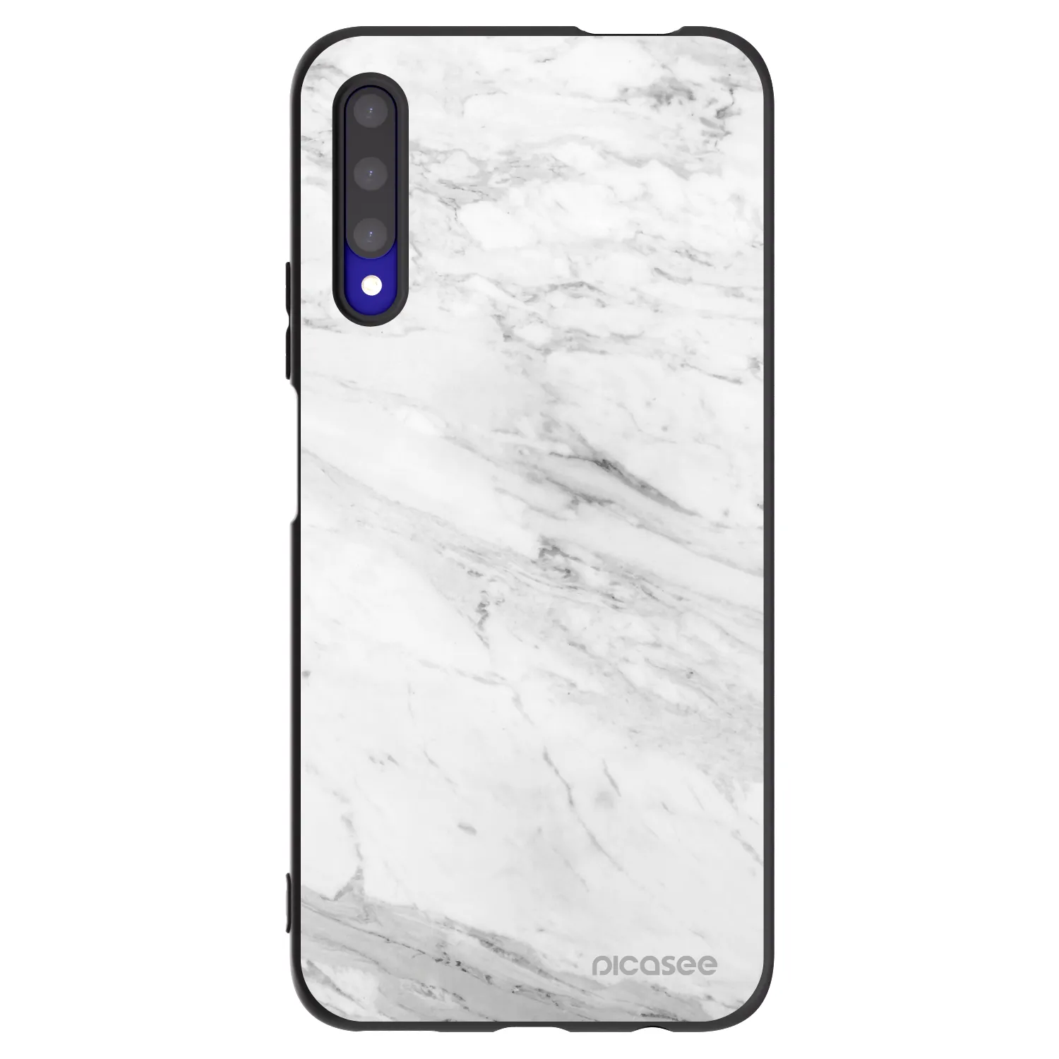 Picasee Μαύρη θήκη σιλικόνης για Honor 9X Pro - White marble