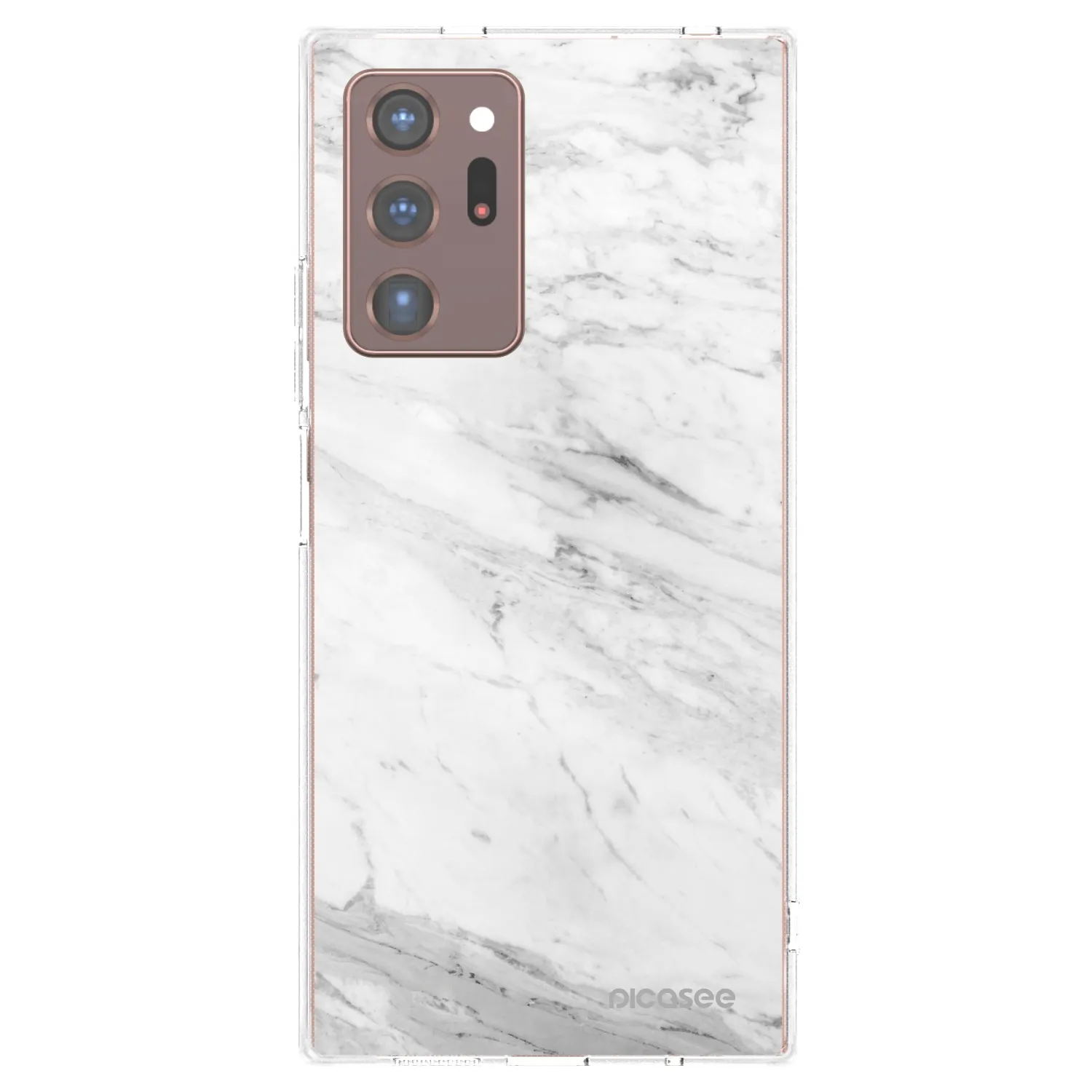 Picasee διαφανής θήκη σιλικόνης Samsung Galaxy Note 20 Ultra - White marble