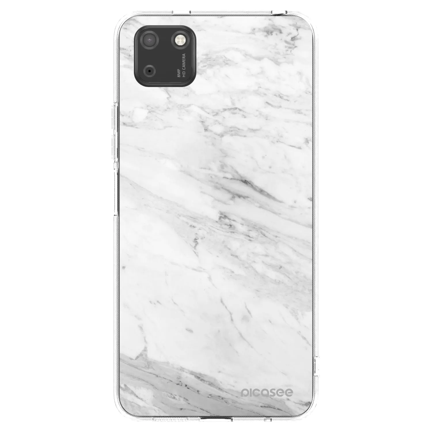 Picasee διαφανής θήκη σιλικόνης Huawei Y5P - White marble