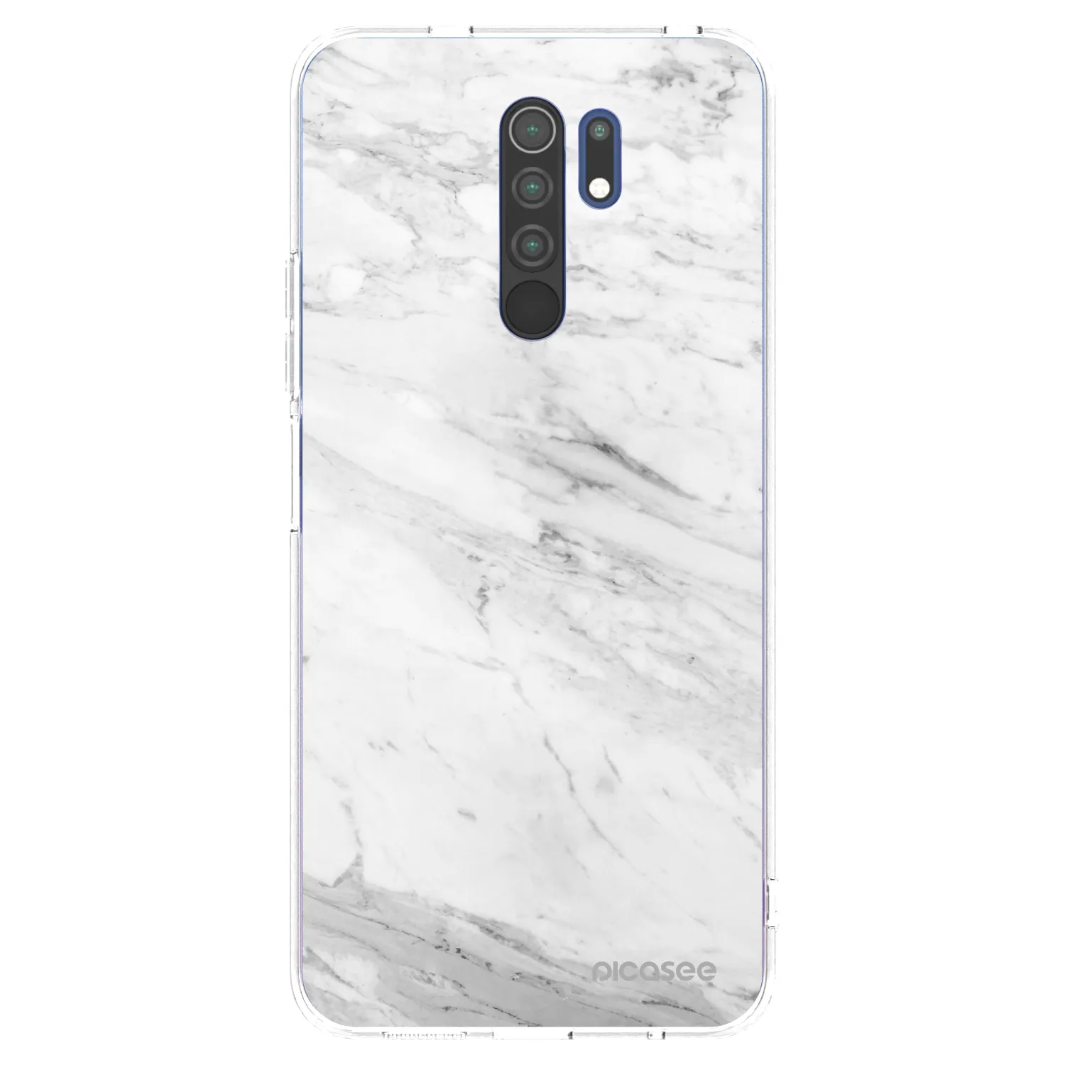 Picasee διαφανής θήκη σιλικόνης Xiaomi Redmi 9 - White marble