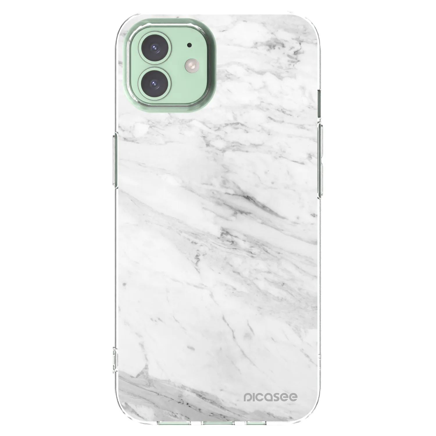Picasee διαφανής θήκη σιλικόνης Apple iPhone 12 - White marble